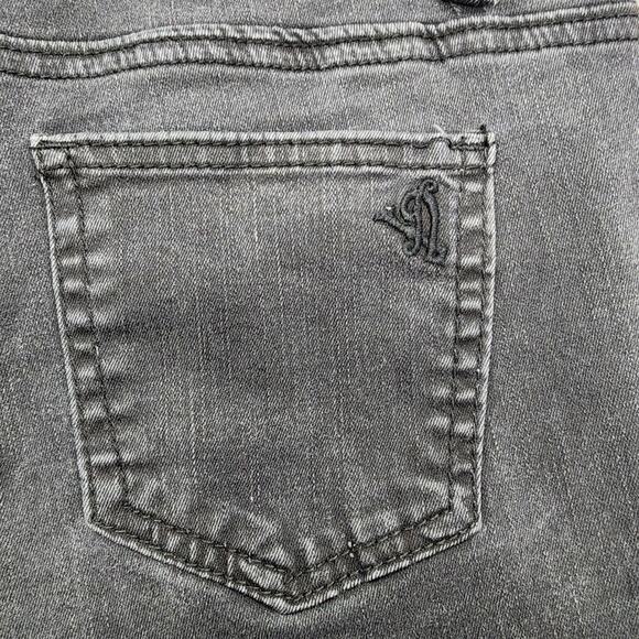 V.I.P. Jeans Women 9/10 Black Super Stretch Distressed Denim Skinny Ankle Casual - Picture 5 of 13